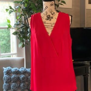 WHBM NWT Red Sleeveless Blouse 14